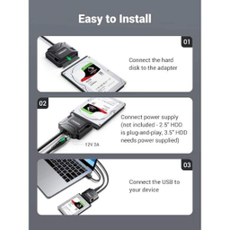 تبدیل USB 3.0 A به 3.5/2.5 SATA یوگرین مدل CR108 کد 20636
