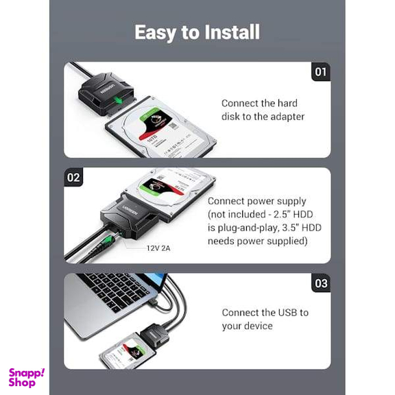 تبدیل USB 3.0 A به 3.5/2.5 SATA یوگرین مدل CR108 کد 20636