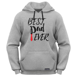 هودی مردانه 27 مدل Best Dad Tie کد MH1764 رنگ طوسی