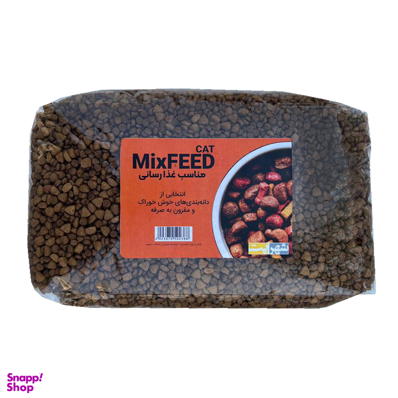 غذای خشک گربه حمایتی شهرپت مدل MixFeed وزن 2 کیلوگرم