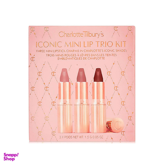 رژ لب شارلوت تیلبری مدل Iconic Mini بسته 3 عددی