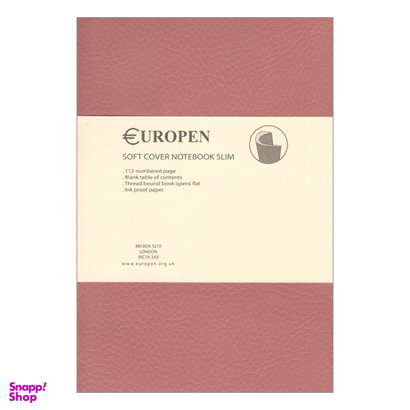 دفتر 60 برگ یوروپن مدل Soft Cover Notebook Slim