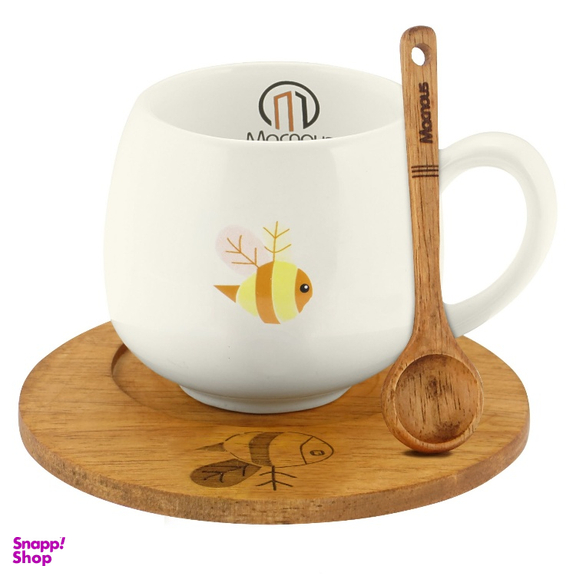 ست ماگ مکنوس کد 1008 همراه باقاشق و زیرلیوانی