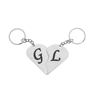 جاکلیدی گیلواره زراوشان مدل قلب دو تکه حرف G L