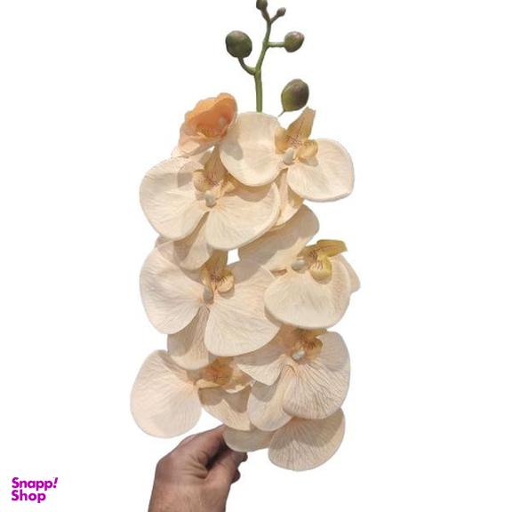 گل مصنوعی ارکیده کد 77 رنگ کرم