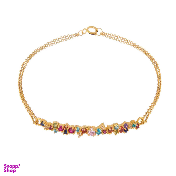 دستبند طلا 18 عیار زنانه کاپانی مدل مولتی کد kb021