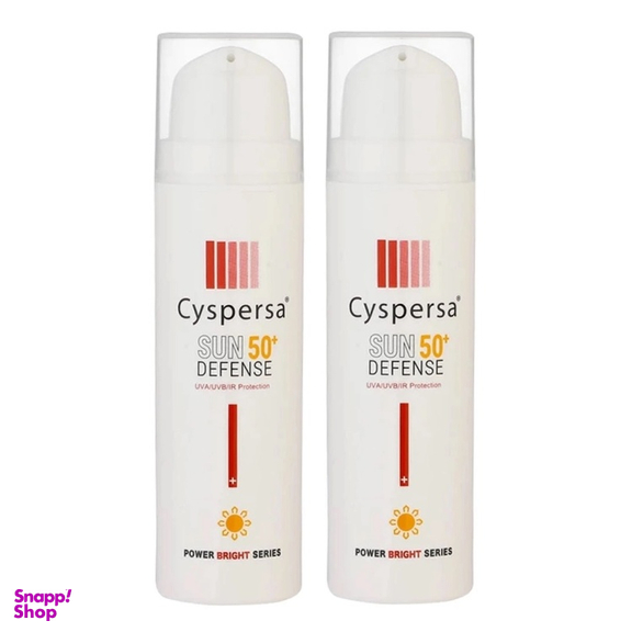 فلوئید ضد آفتاب SPF50 سیسپرسا مدل Power Bright حجم 50 میلی لیتر بسته 2 عددی