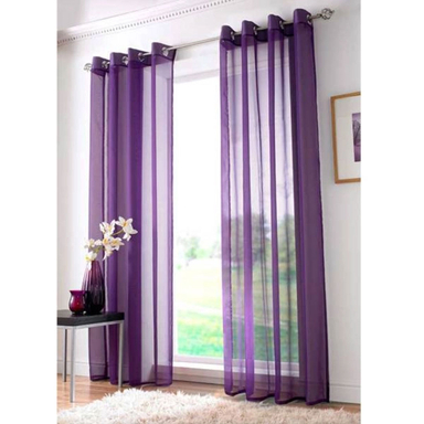 پرده حریر دیبا مدل 220 سایز 140×280 سانتی متر مجموعه 2 عددی