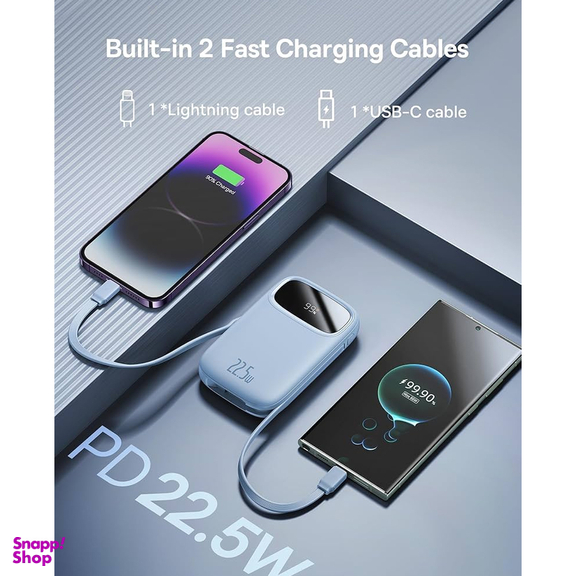 پاور بانک 22.5 وات بیسوس مدل Qpow2 P10055002113-00 ظرفیت 20000 میلی آمپر ساعت