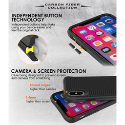 کاور گوشی موبایل سامورایی مدل Carbon Fiber مناسب iPhone X / iPhone Xs