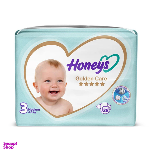 پوشک کودک هانیز سایز 3 بسته 38 عددی