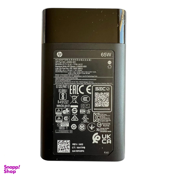 شارژر لپ تاپ 20 ولت 3.25 آمپر اچ پی مدل TPN-LA12 کد 2500066