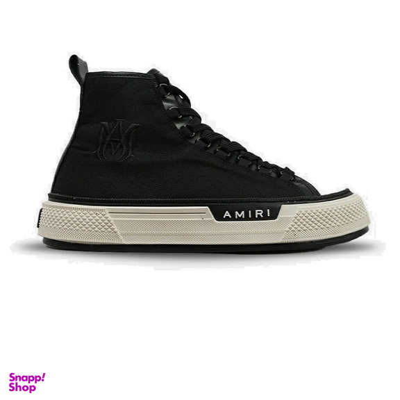 کفش اسنیکر ساقدار طرح Amiri Simple مدل 4811 رنگ مشکی