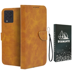 کیف کلاسوری دیامانته مدل Scusa Bk مناسب گوشی موبایل سامسونگ Galaxy A22 5G به همراه بند آویز