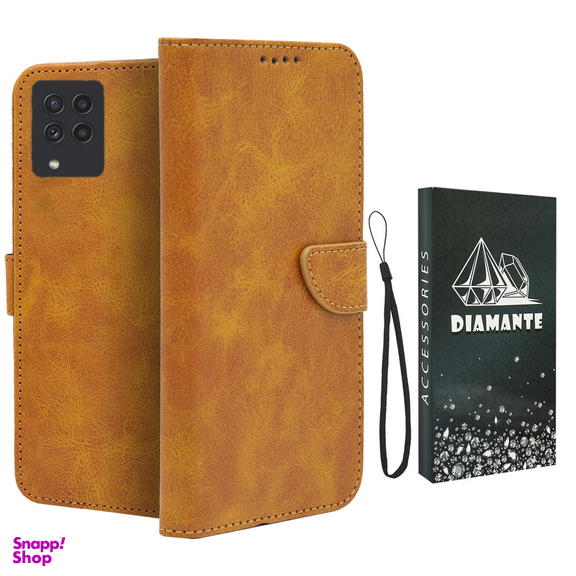 کیف کلاسوری دیامانته مدل Scusa Bk مناسب گوشی موبایل سامسونگ Galaxy A22 5G به همراه بند آویز