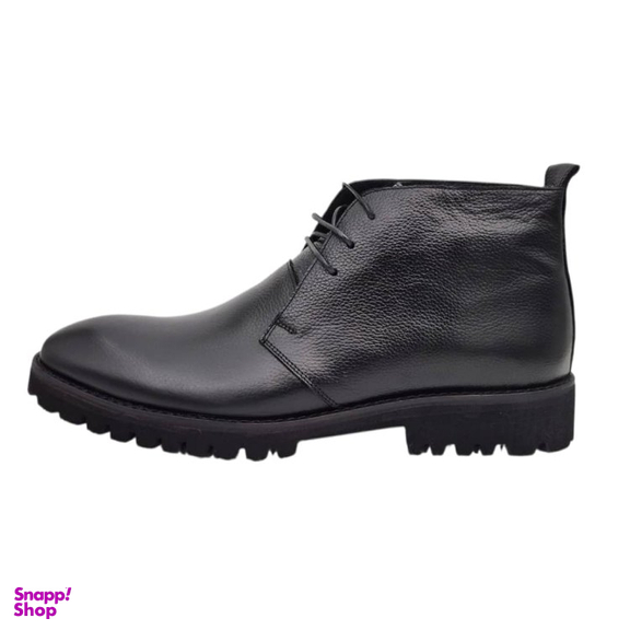 نیم بوت طبی مردانه چرم ریباری مدل Z26 رنگ مشکی