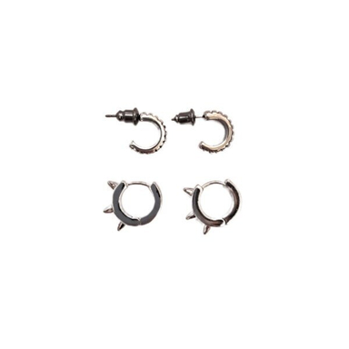 گوشواره حلقه ای 2 جفتی اسپایک کد 112