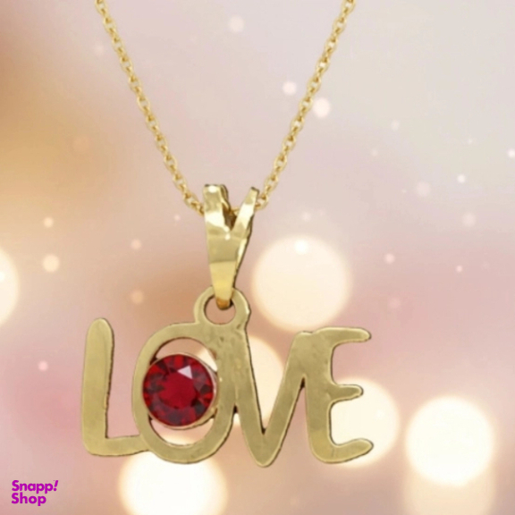 پلاک گردنبند طلا 18 عیار زنانه مدل Love کد S07