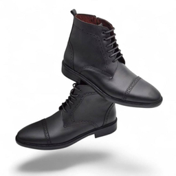 نیم بوت مردانه چرم ریباری مدل Z20 رنگ مشکی