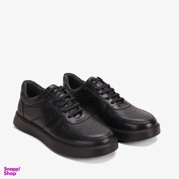 کفش اسنیکر مردانه چرم مونو کد J5518-001 رنگ مشکی