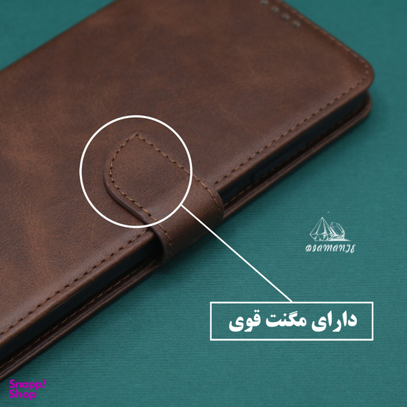 کیف کلاسوری دیامانته مدل Scusa Bk مناسب گوشی موبایل سامسونگ Galaxy A22 5G به همراه بند آویز