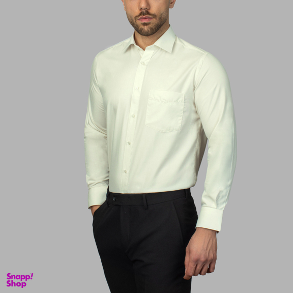 پیراهن آستین بلند مردانه آیکت مدل فلورا آکسفورد کد 113 رنگ نباتی