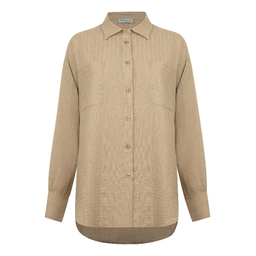 شومیز زنانه دوکوما مدل فلورانس رنگ نسکافه ای روشن