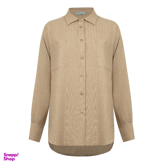 شومیز زنانه دوکوما مدل فلورانس رنگ نسکافه ای روشن