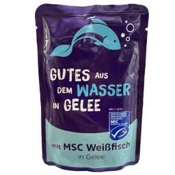 پوچ گربه بالغ کوشیدا طعم ماهی سفید در ژله وزن 85 گرم