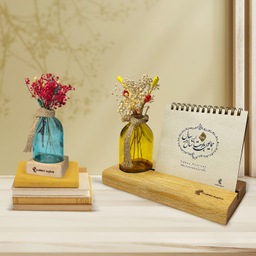 تقویم رومیزی سال 1404 پدیده نقش همراه با گل خشک