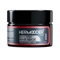 ماسک مو کاسه ای هرمودر مدل آبکشی مناسب موهای رنگ شده حجم 300 میلی‌ لیتر