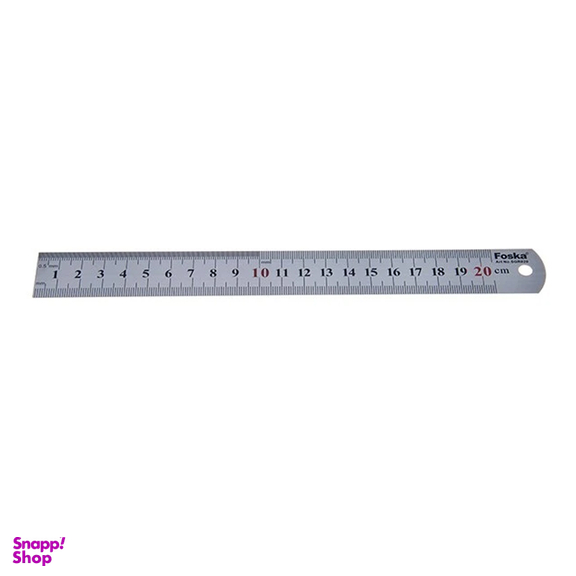 خط کش فوسکا مدل فلزی طول 20 سانتی متر