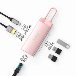 USB هاب 6 پورت Type-C ای جی دبلیو مدل BS6A