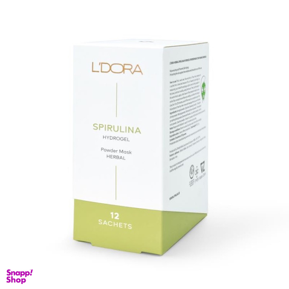 ماسک ورقه ای لدورا مدل Spirulina کد 06 حاوی مورینگا بسته 12 عددی