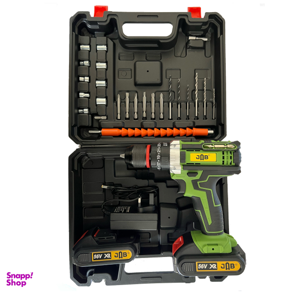 دریل پیچ گوشتی شارژی چکشی جاب مدل JB-5650 مجموعه 45 عددی