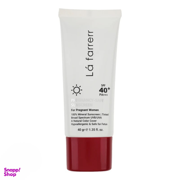 کرم ضد آفتاب رنگی لافارر SPF+40 مناسب دوران بارداری وزن 40 گرم