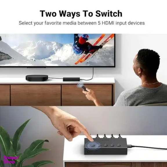 سوئیچ 6 پورت HDMI 2.0 یوگرین مدل CM568 کد 90512 به همراه ریموت کنترل