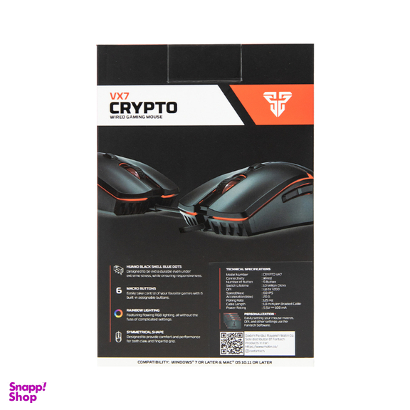 ماوس گیمینگ باسیم فنتک مدل CRYPTO VX7