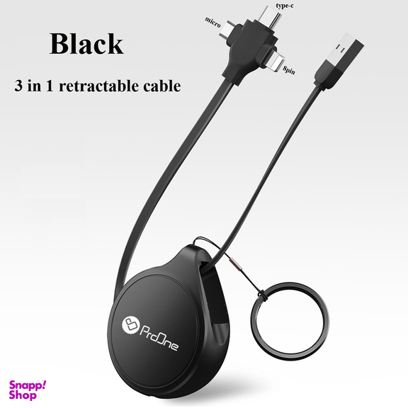 کابل تبدیل USB به USB-C / microUSB / لایتنینگ پرووان مدل PCC108R طول 1 متر