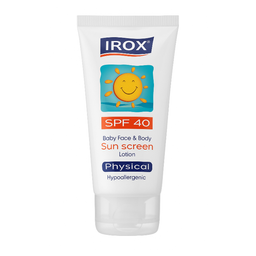 کرم ضد آفتاب فیزیکال کودکان ایروکس مدل هیپو آلرژنیک SPF 40 حجم 60 میلی لیتر