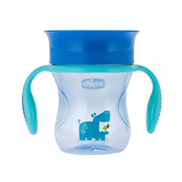 لیوان دسته دار کودک چیکو مدل perfect cup گنجایش 260 میلی‌ لیتر