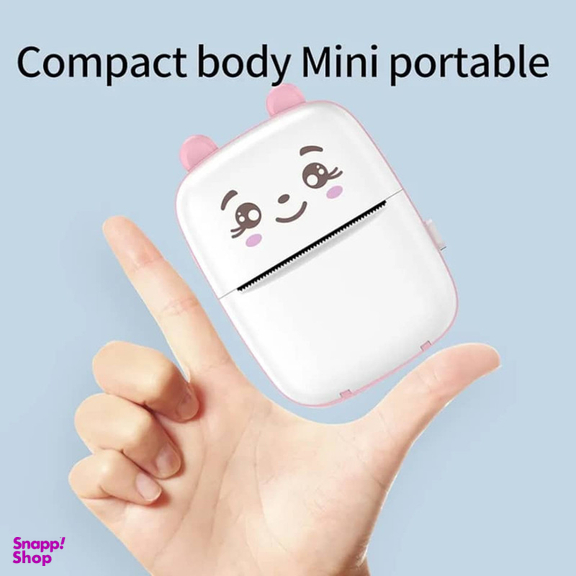 پرینتر لیبل زن ناب سل مدل پرتابل شارژی کد PI-NAAB002 به همراه سه عدد رول کاغذی