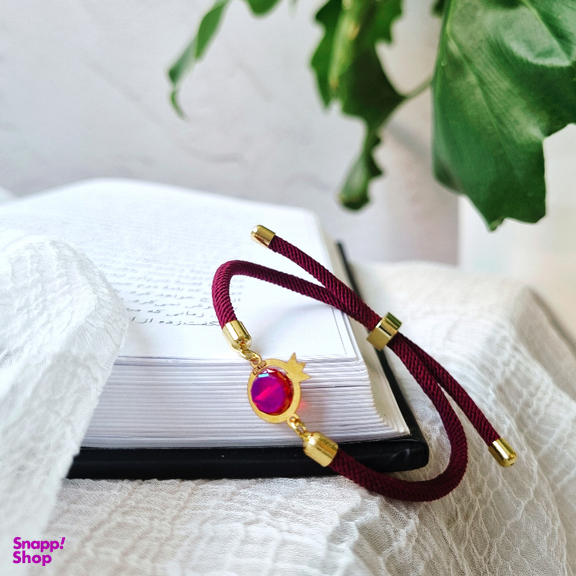 دستبند طلا 18 عیار زنانه گوزن مدل انار یلدا کد NBF579