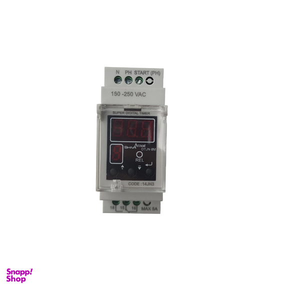 رله سوپر تایمر دیجیتال شیوا امواج سری N مدل DTJN-8M کد 14JN3 بسته 10 عددی