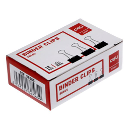 گيره کاغذ دلی مدل 38565 سايز 19 ميلی متر بسته 12 عددی