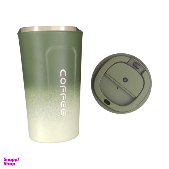 ماگ سفری طرح coffee مدل پاستیلی حجم 500 میلی لیتر