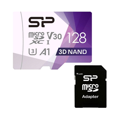 کارت حافظه microSDXC سیلیکون پاور مدل Superior Pro کلاس 10 استاندارد UHS-I U3 سرعت 100MBps ظرفیت 128 گیگابایت به همراه آداپتور SD
