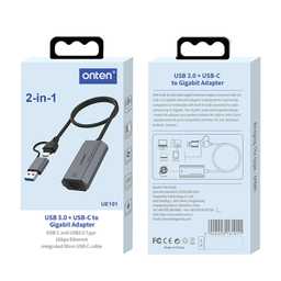 تبدیل USB 3.0/USB-C به Lan اونتن مدل UE101
