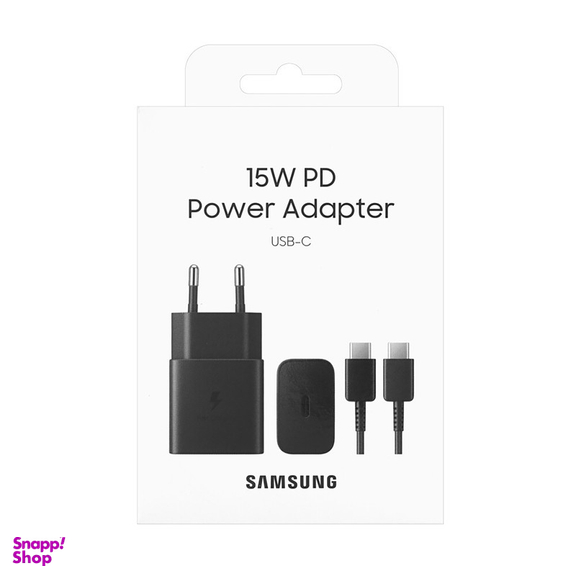 شارژر دیواری 15 وات سامسونگ مدل EP-T1510 به همراه کابل تبدیل USB-C