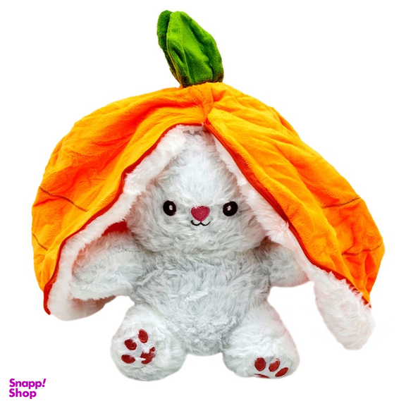 عروسک پولیشی ناب سل مدل خرگوش سوپرایزی لباس هویجی سایز 25 سانتی متر